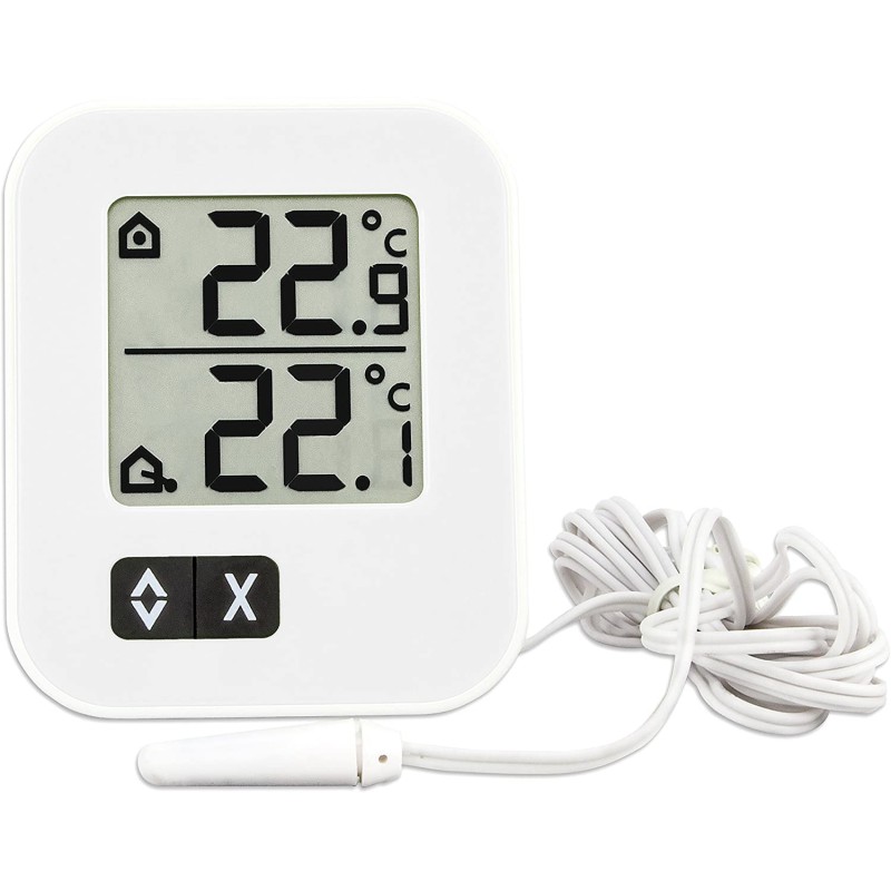 IN-OUT thermometer with double display