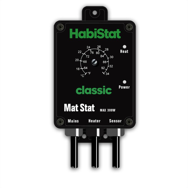 Habistat Mat Stat termostato on/off nero Habistat Mat Stat termostato on/off nero
