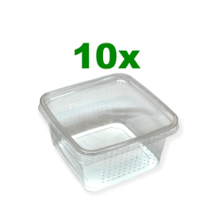 Micro-perforated container 11,4x6h - 450ml 10 Pieces