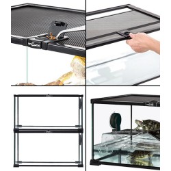 Reptizoo glass top-opening terrariums