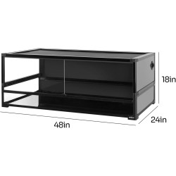 Terrario in vetro e pvc 120x60x45h cm Reptizoo