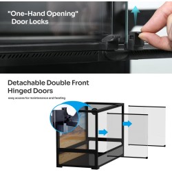 Terrario in vetro e pvc 120x60x45h cm Reptizoo