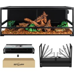 Terrario in vetro e pvc 120x60x45h cm Reptizoo