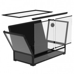 Terrario in vetro e pvc 60x45x32h cm ReptiZoo