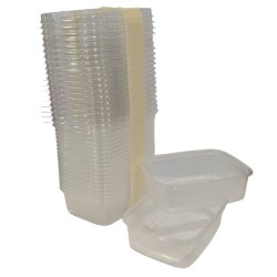 Rectangular slotted container with lid, 20 pieces