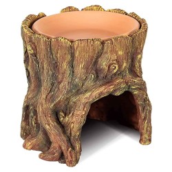 Tana simil tronco con ciotola