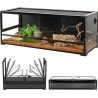 Terrario 120x45x45h cm in vetro e PVC, Reptizoo