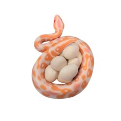 Snake keychain with eggs