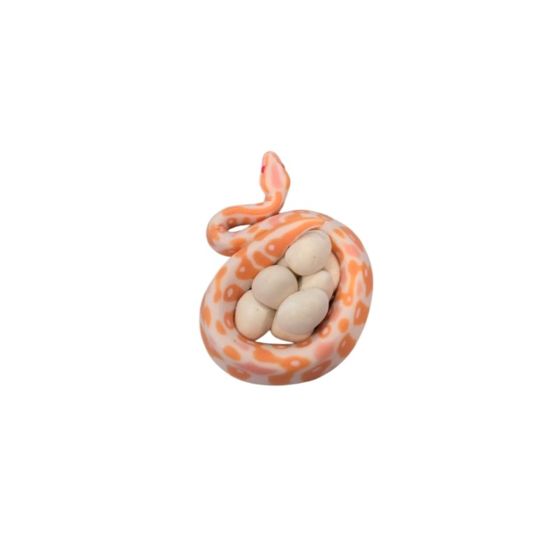 Portachiavi serpente con uova