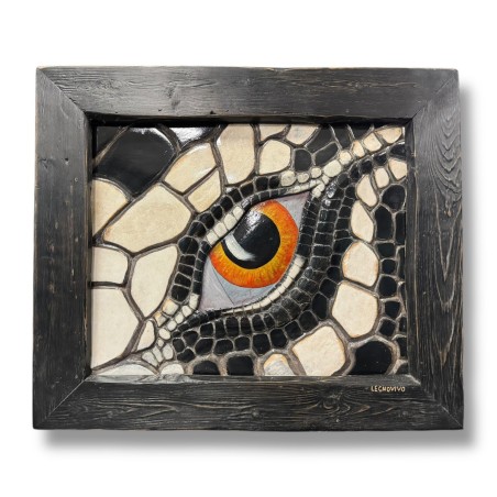 Tegu Eye Panel Carved Wood