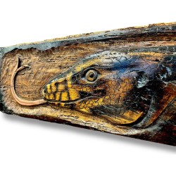 Tabella Tegu intaglio legno antico