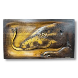Tabella Tegu intaglio legno