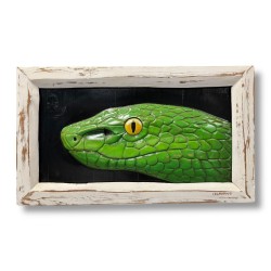 Tabella Trimeresurus intaglio legno